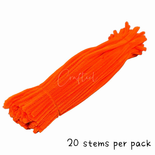 #39 Fluffy Colourful Chenille Stem 20 Pieces