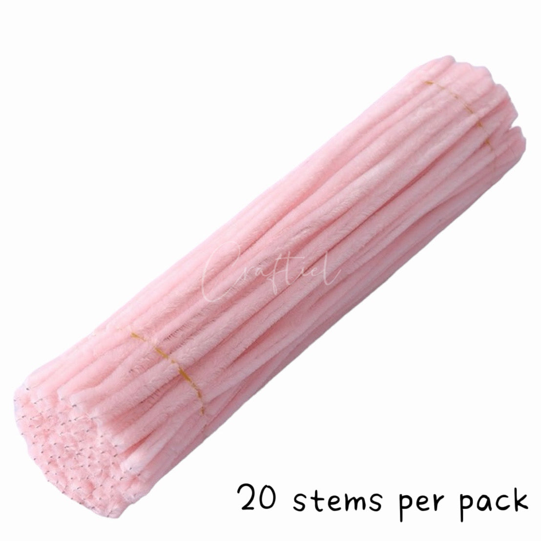 Fluffy Colourful Chenille Stem 20 Pieces