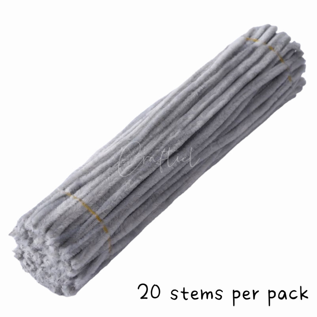 Fluffy Colourful Chenille Stem 20 Pieces