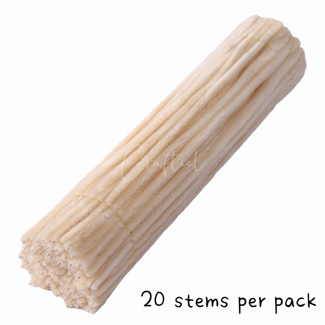 Fluffy Colourful Chenille Stem 20 Pieces