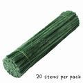 #30 Fluffy Colourful Chenille Stem 20 Pieces