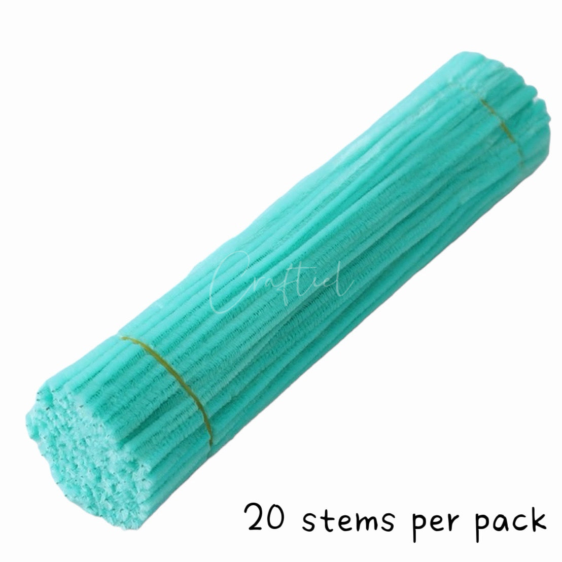 Fluffy Colourful Chenille Stem 20 Pieces