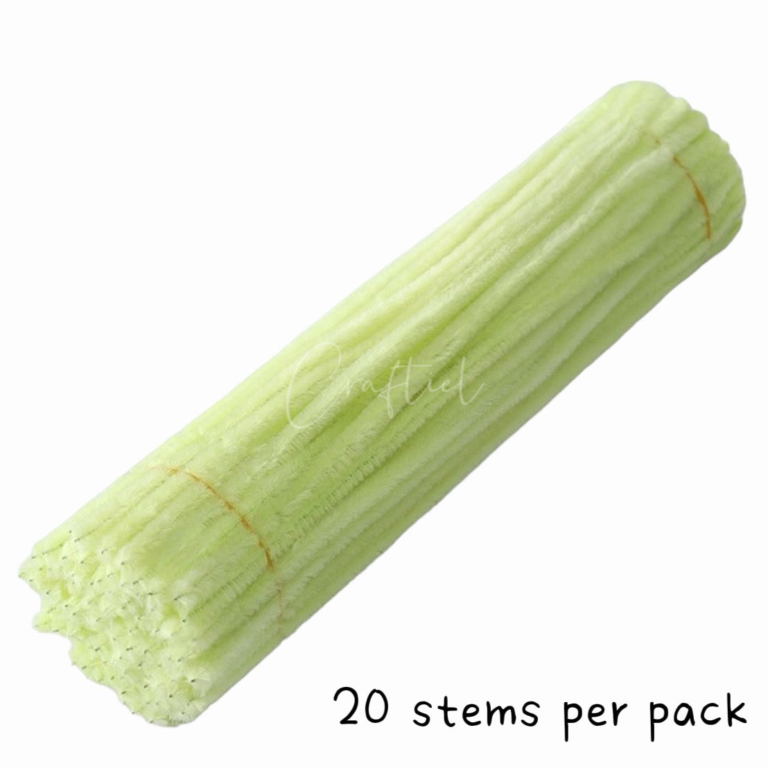 Fluffy Colourful Chenille Stem 20 Pieces