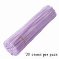 #05 Fluffy Colourful Chenille Stem 20 Pieces