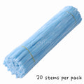 #09 Fluffy Colourful Chenille Stem 20 Pieces