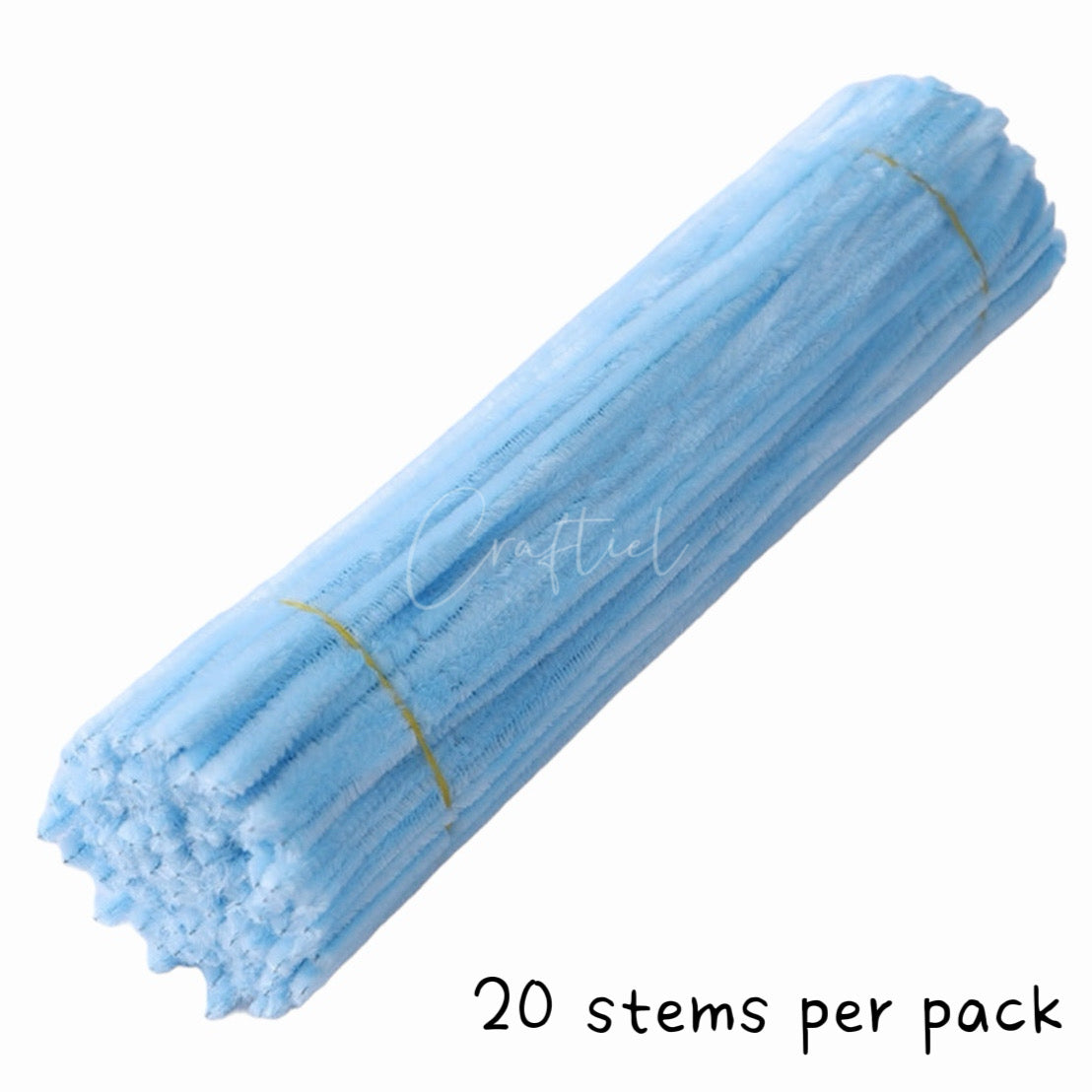 Fluffy Colourful Chenille Stem 20 Pieces