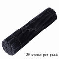 #33 Fluffy Colourful Chenille Stem 20 Pieces