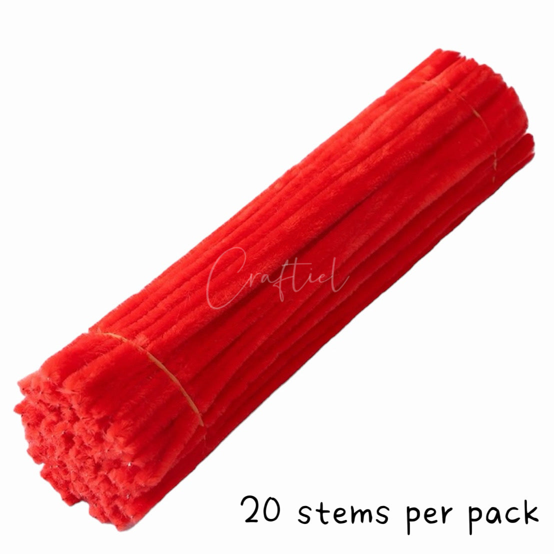 Fluffy Colourful Chenille Stem 20 Pieces