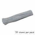 #58 Fluffy Colourful Chenille Stem 20 Pieces