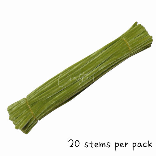 #54 Fluffy Colourful Chenille Stem 20 Pieces
