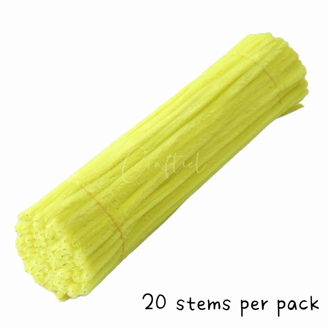 Fluffy Colourful Chenille Stem 20 Pieces