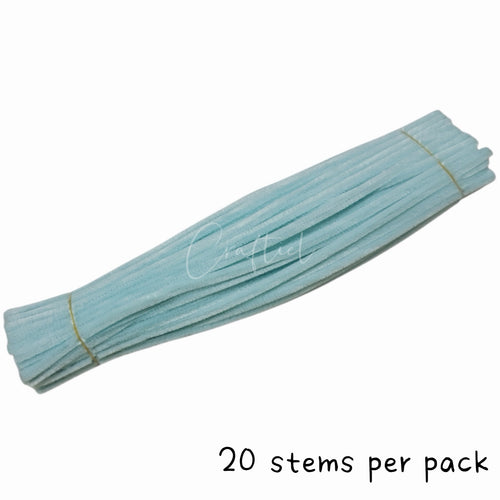 #53 Fluffy Colourful Chenille Stem 20 Pieces