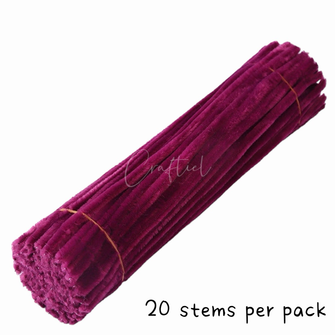 Fluffy Colourful Chenille Stem 20 Pieces