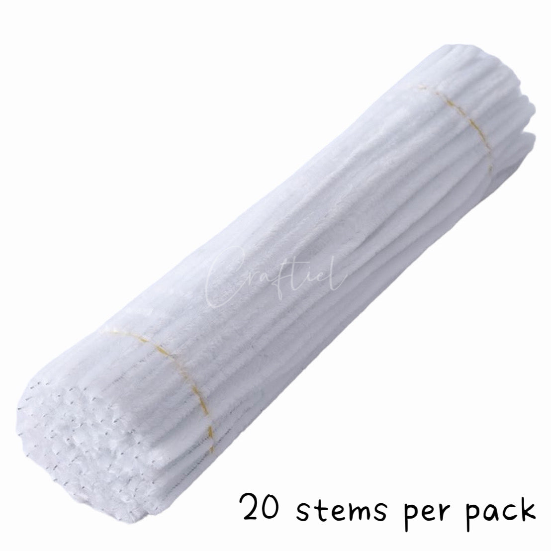 Fluffy Colourful Chenille Stem 20 Pieces