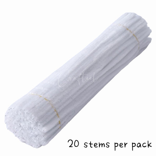 #34 Fluffy Colourful Chenille Stem 20 Pieces