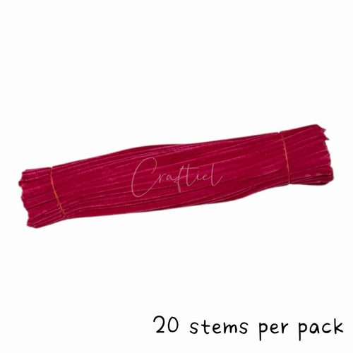 #15 Fluffy Colourful Chenille Stem 20 Pieces
