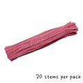#44 Fluffy Colourful Chenille Stem 20 Pieces