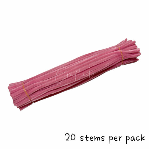 #44 Fluffy Colourful Chenille Stem 20 Pieces