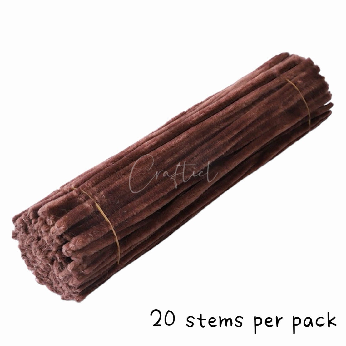 Fluffy Colourful Chenille Stem 20 Pieces