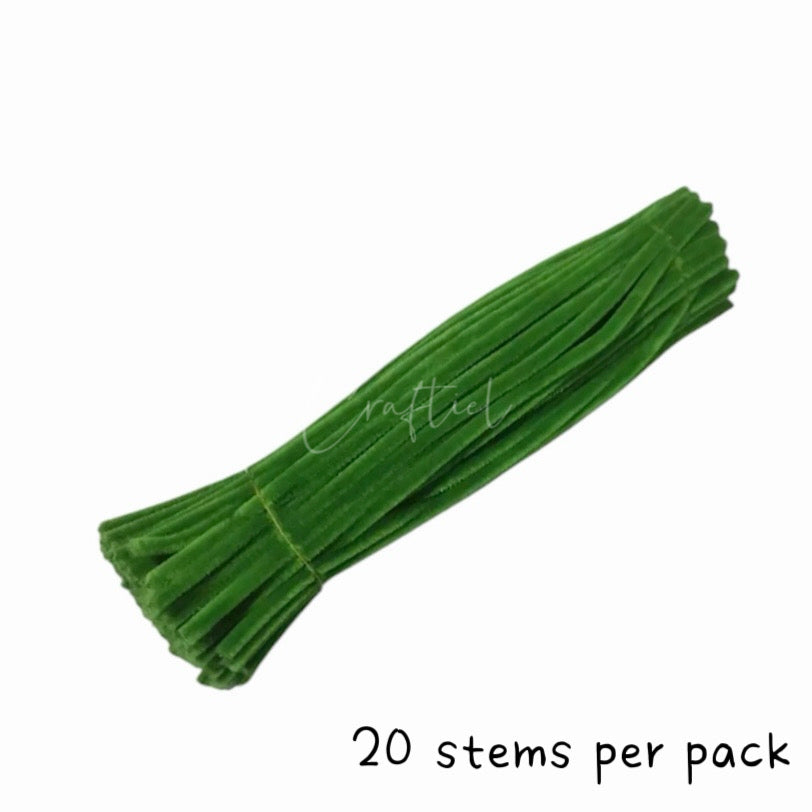 Fluffy Colourful Chenille Stem 20 Pieces