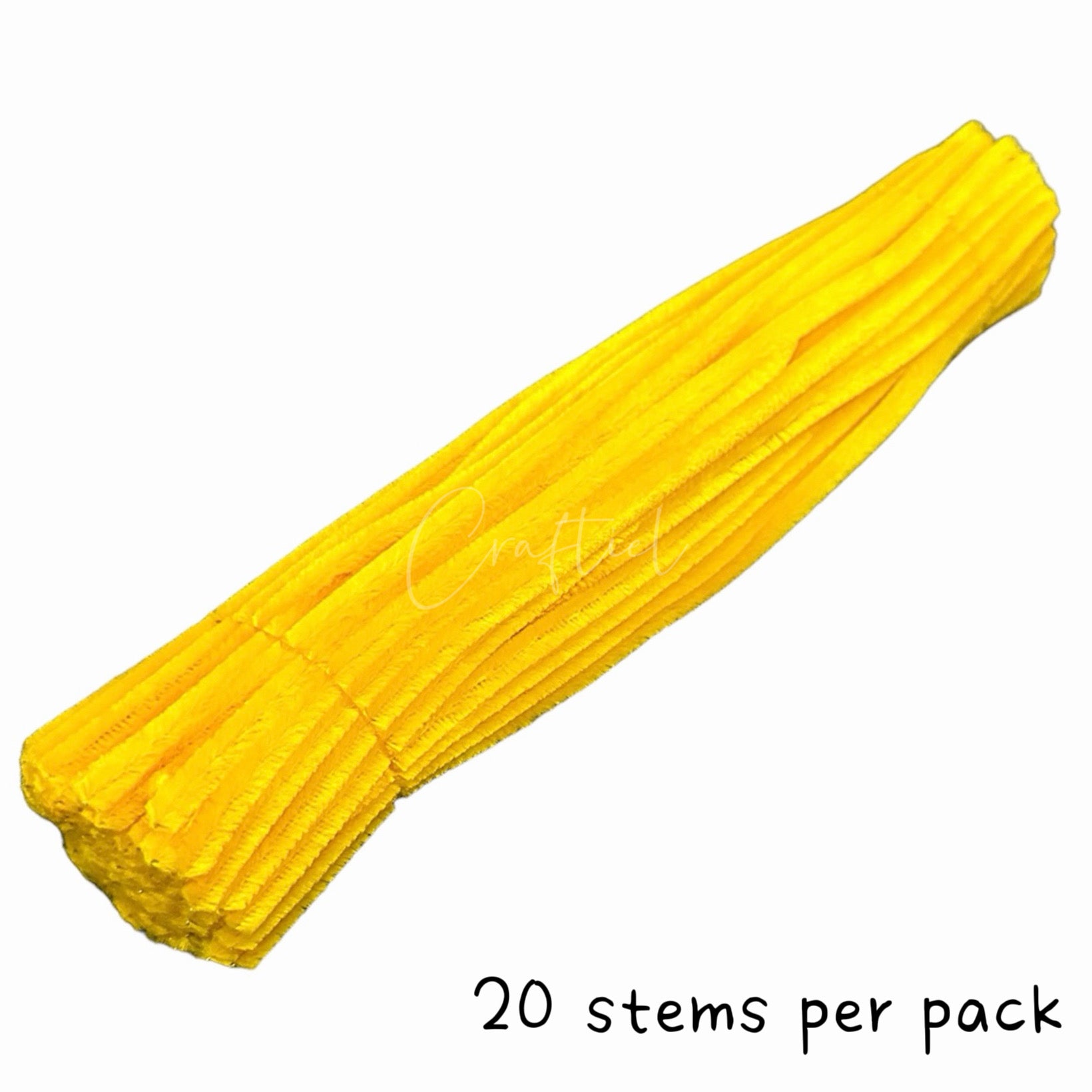Fluffy Colourful Chenille Stem 20 Pieces