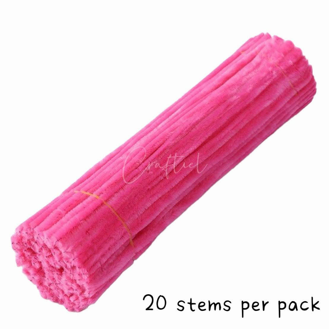 Fluffy Colourful Chenille Stem 20 Pieces