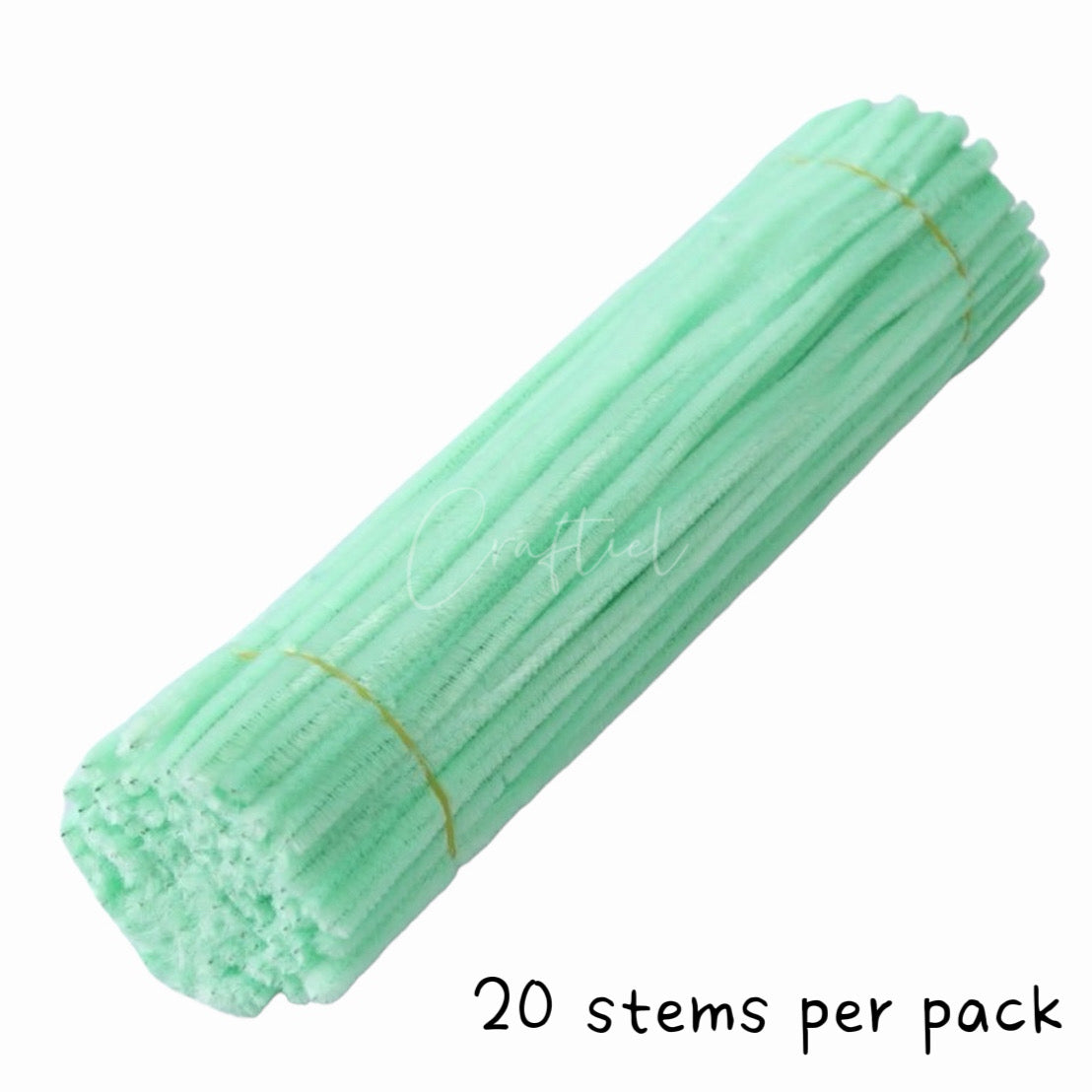 Fluffy Colourful Chenille Stem 20 Pieces