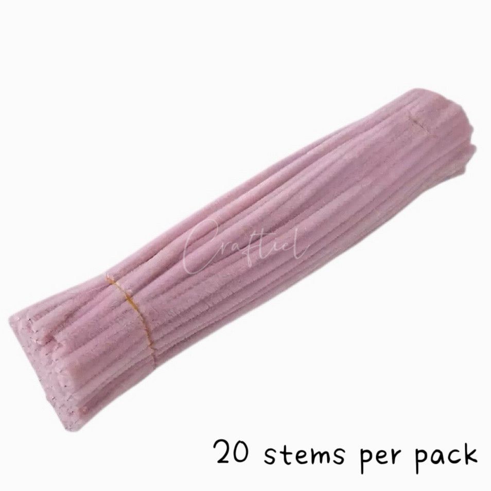 Fluffy Colourful Chenille Stem 20 Pieces