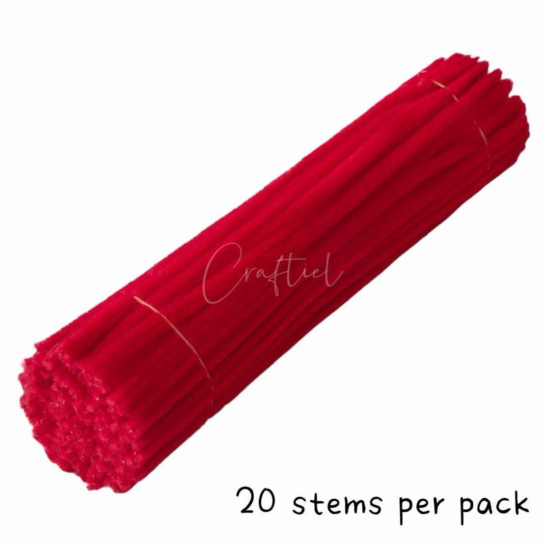 Fluffy Colourful Chenille Stem 20 Pieces