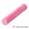 #41 Fluffy Colourful Chenille Stem 20 Pieces
