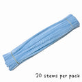 #50 Fluffy Colourful Chenille Stem 20 Pieces