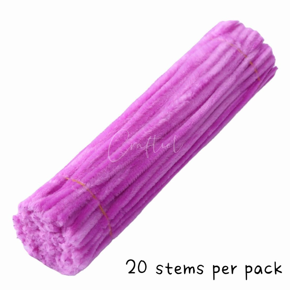 Fluffy Colourful Chenille Stem 20 Pieces