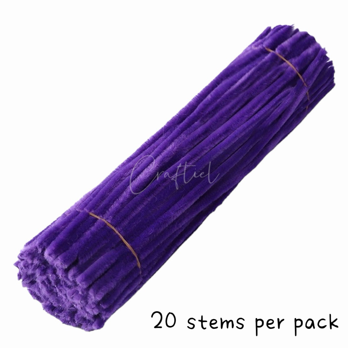 Fluffy Colourful Chenille Stem 20 Pieces