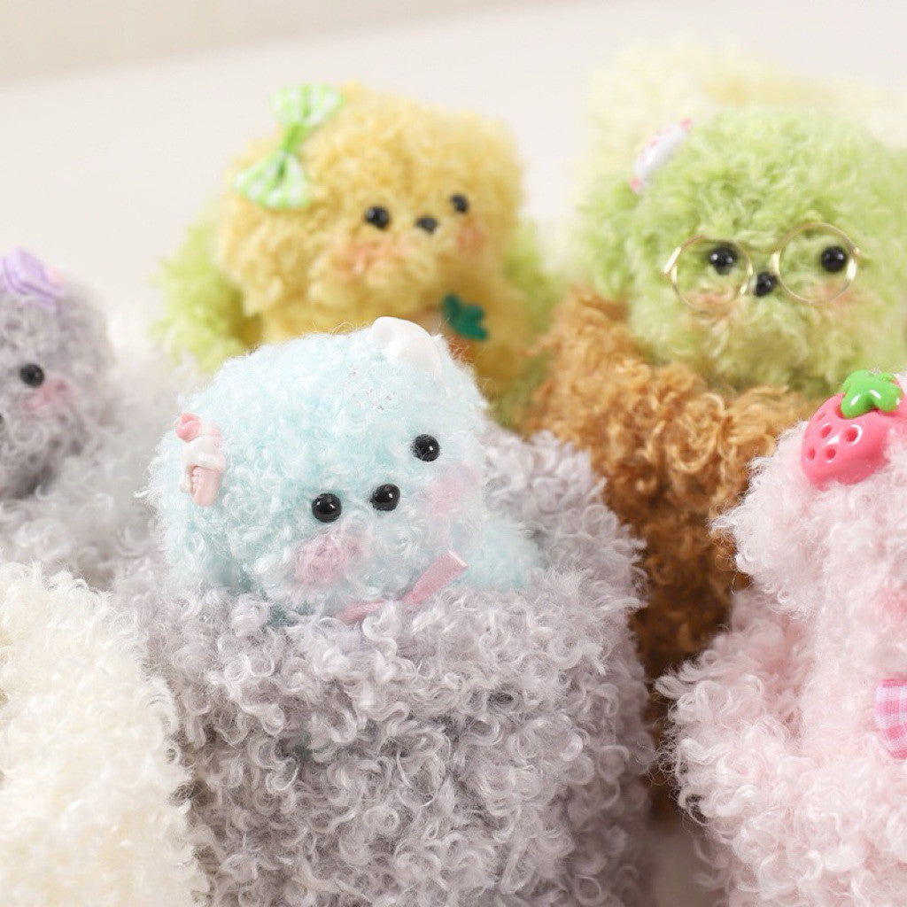 Fluffy Poodle Plush Wire Stem