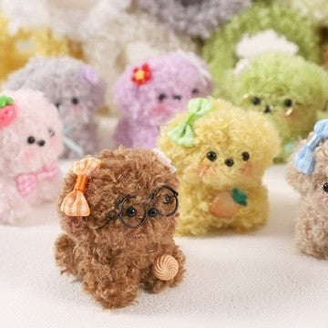 Fluffy Poodle Plush Wire Stem