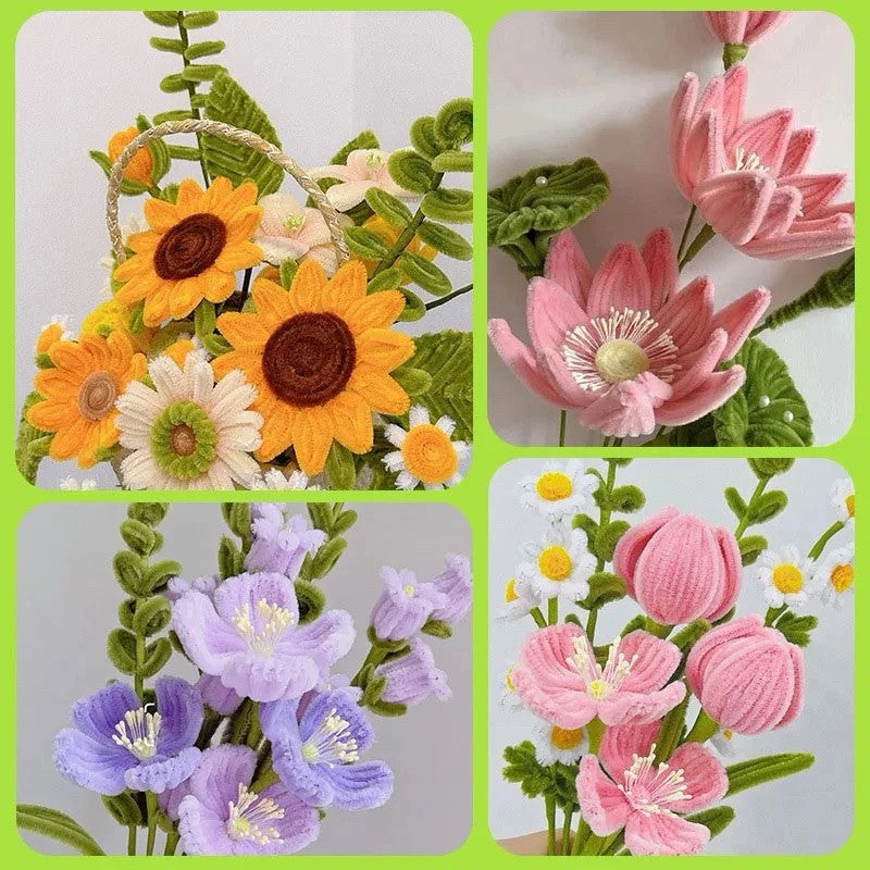 Fluffy Colourful Chenille Stem 20 Pieces