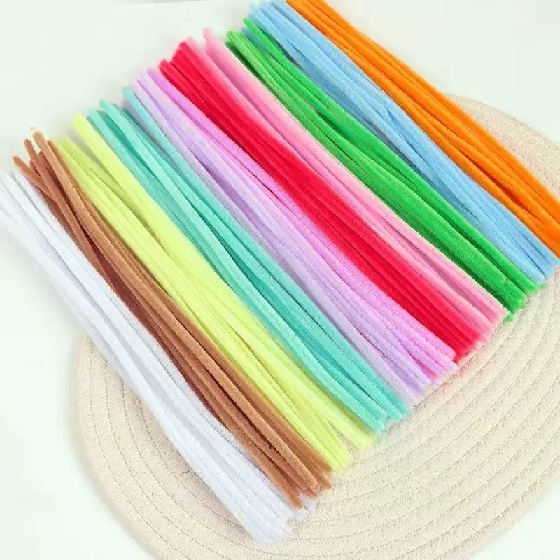 Fluffy Colourful Chenille Stem 20 Pieces