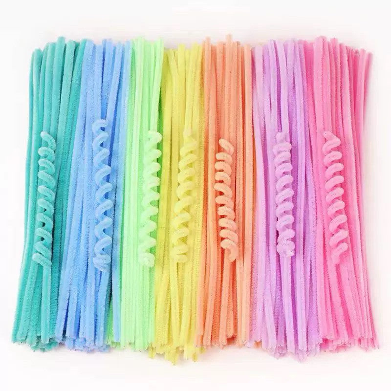 Fluffy Colourful Chenille Stem 20 Pieces