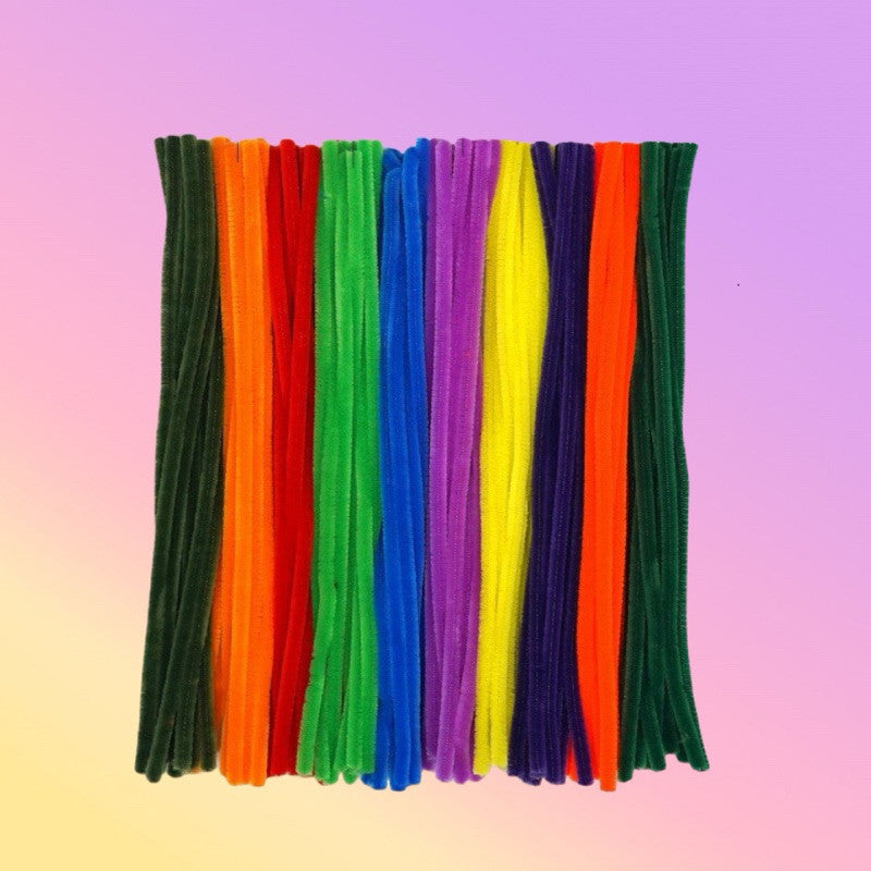Fluffy Colourful Chenille Stem 20 Pieces