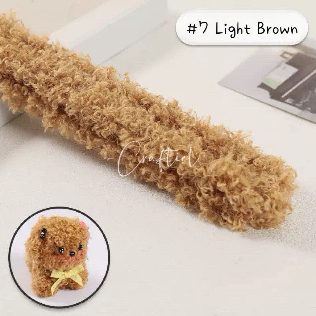 Fluffy Poodle Plush Wire Stem