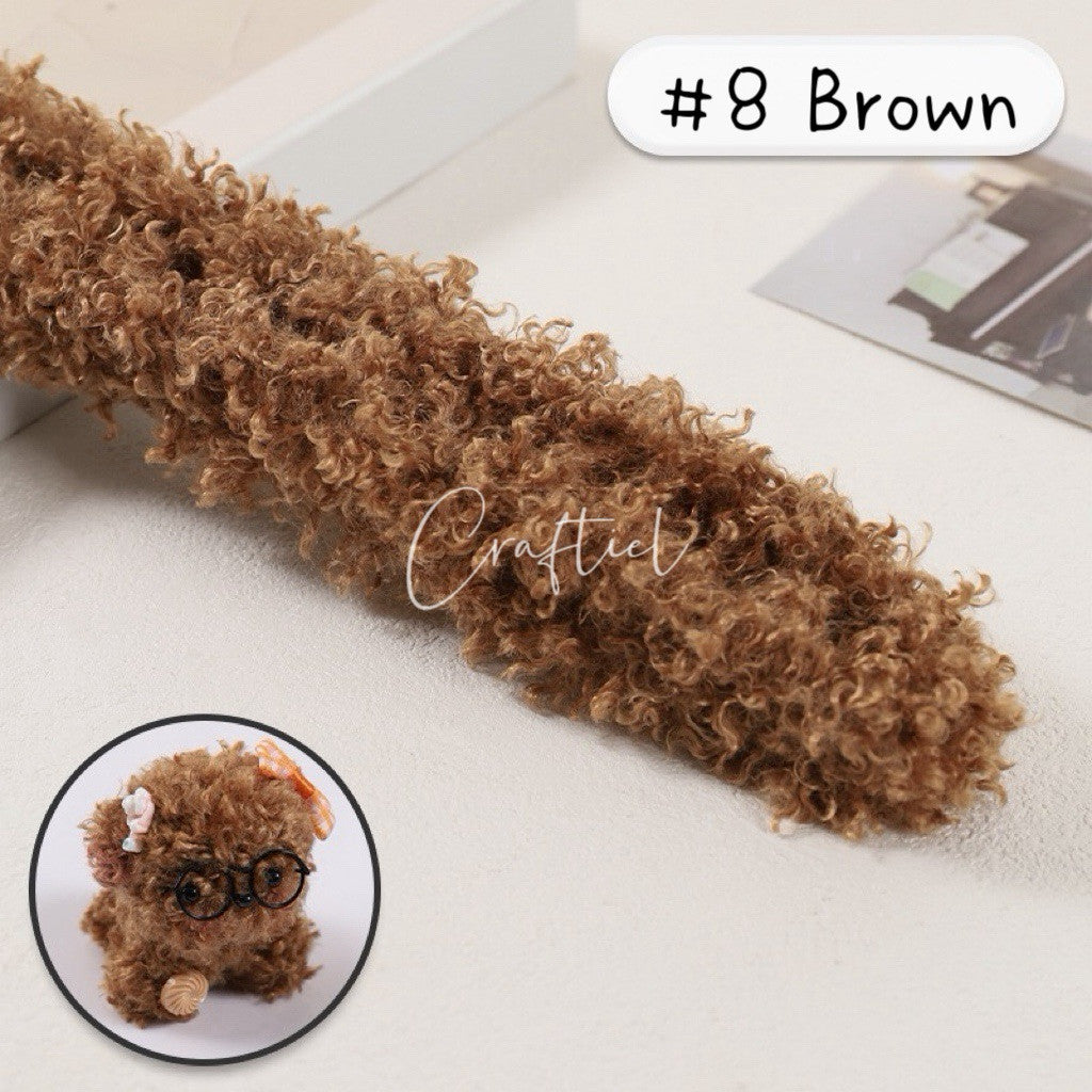 Fluffy Poodle Plush Wire Stem