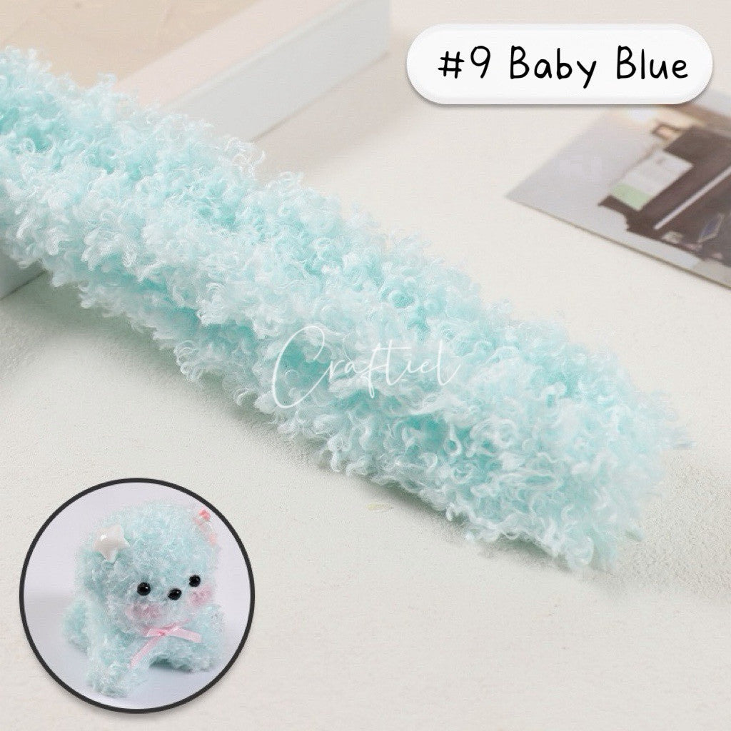 Fluffy Poodle Plush Wire Stem