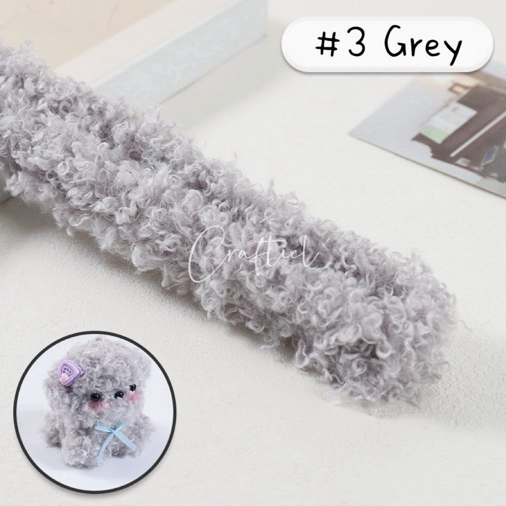 Fluffy Poodle Plush Wire Stem