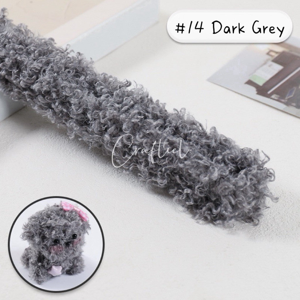 Fluffy Poodle Plush Wire Stem