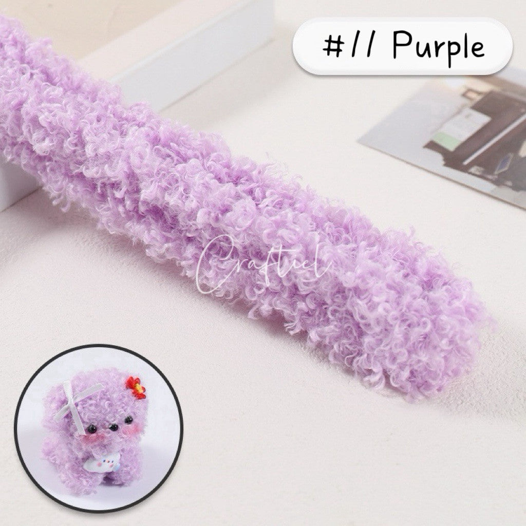 Fluffy Poodle Plush Wire Stem
