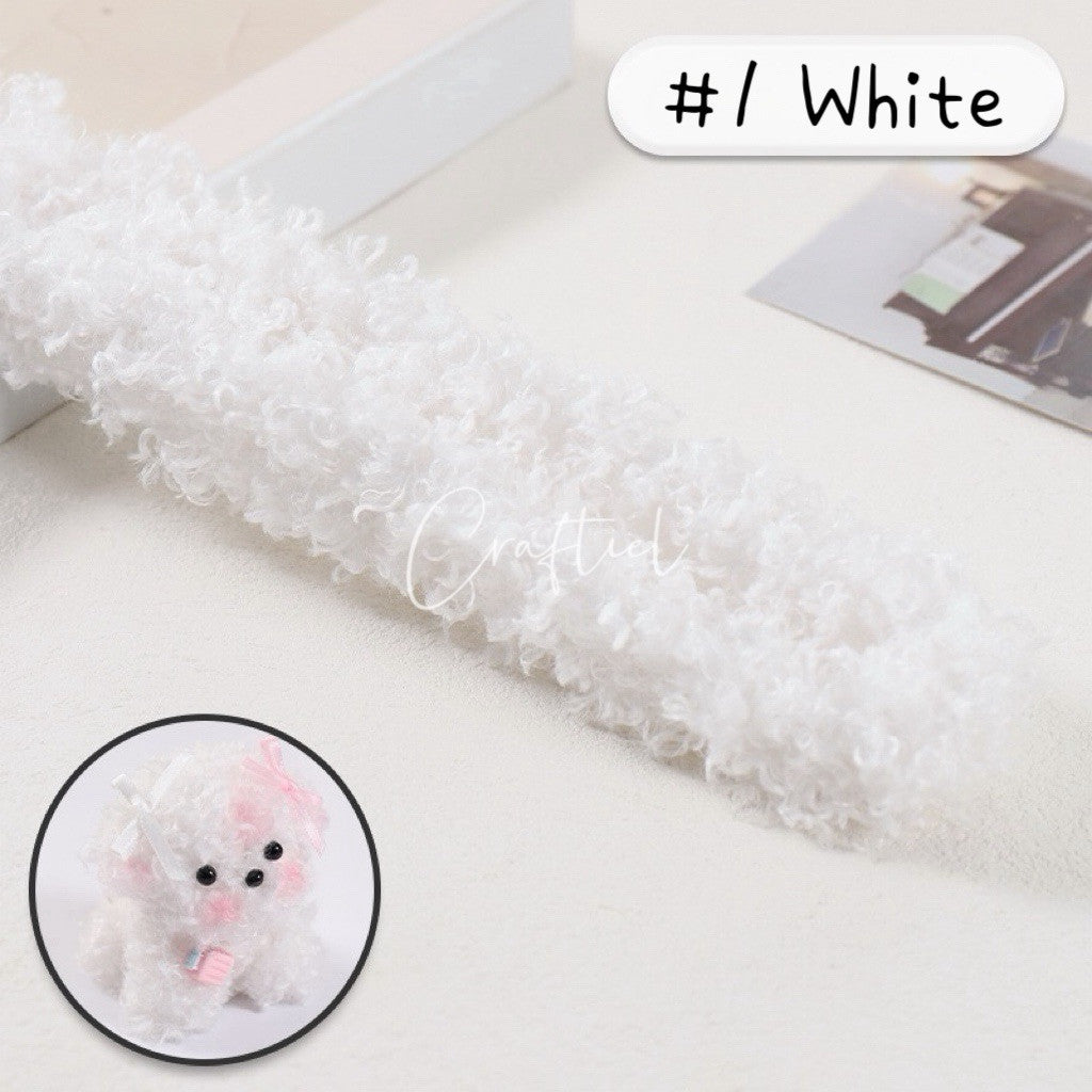 Fluffy Poodle Plush Wire Stem
