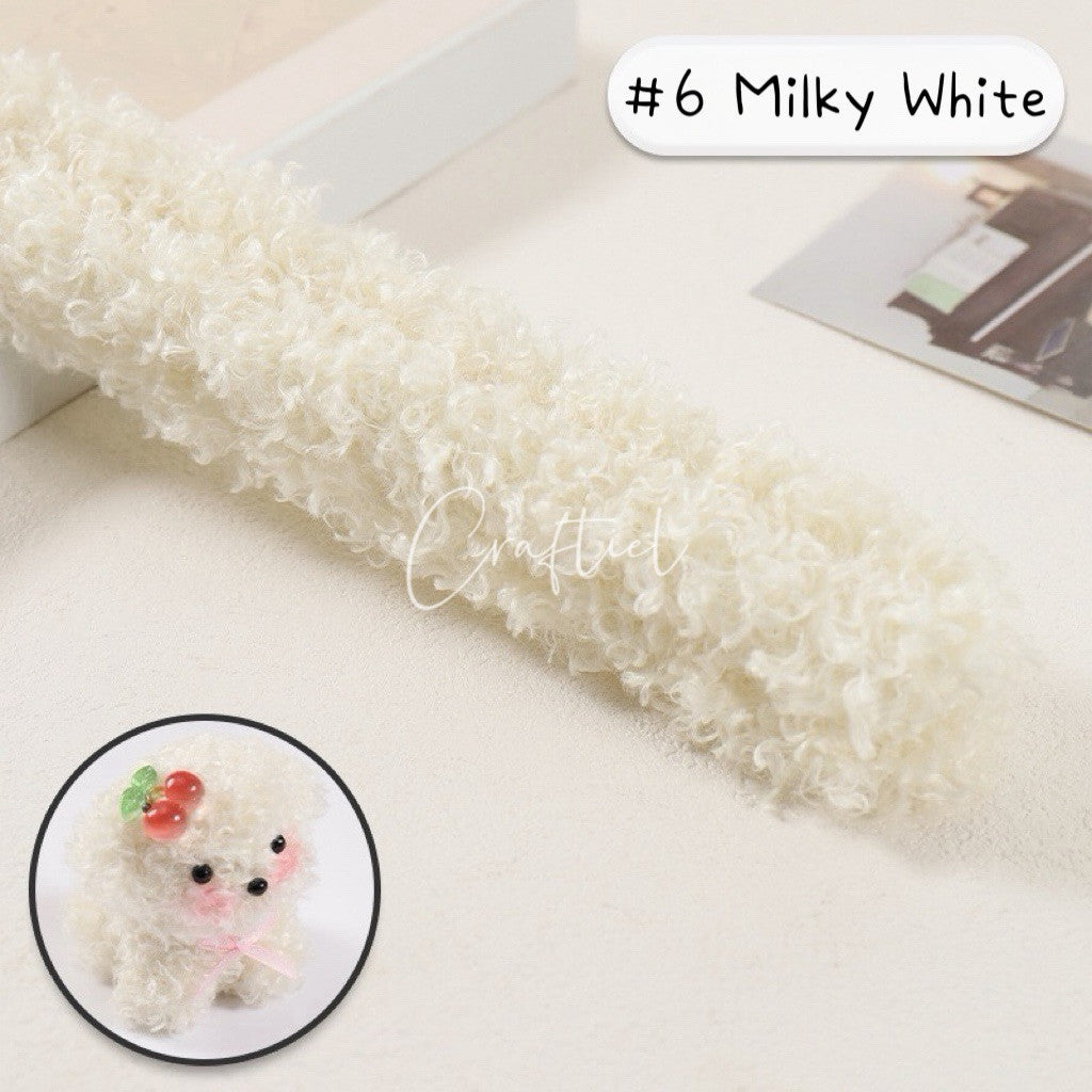 Fluffy Poodle Plush Wire Stem