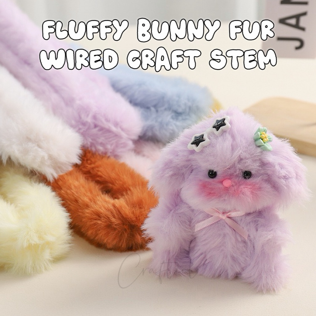 Fluffy Bunny Plush Chenille Stems