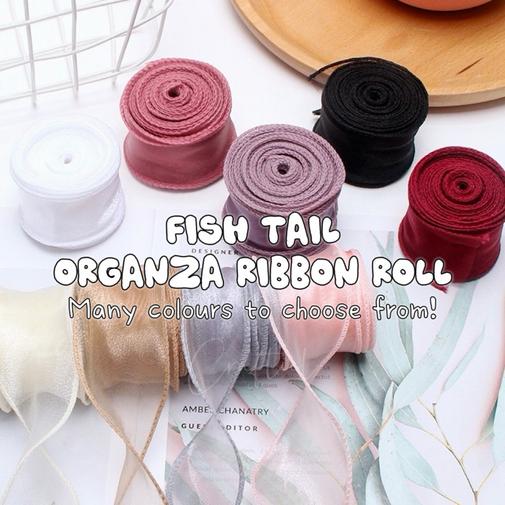 4cm Organza Fish Tail Ribbon (1m)