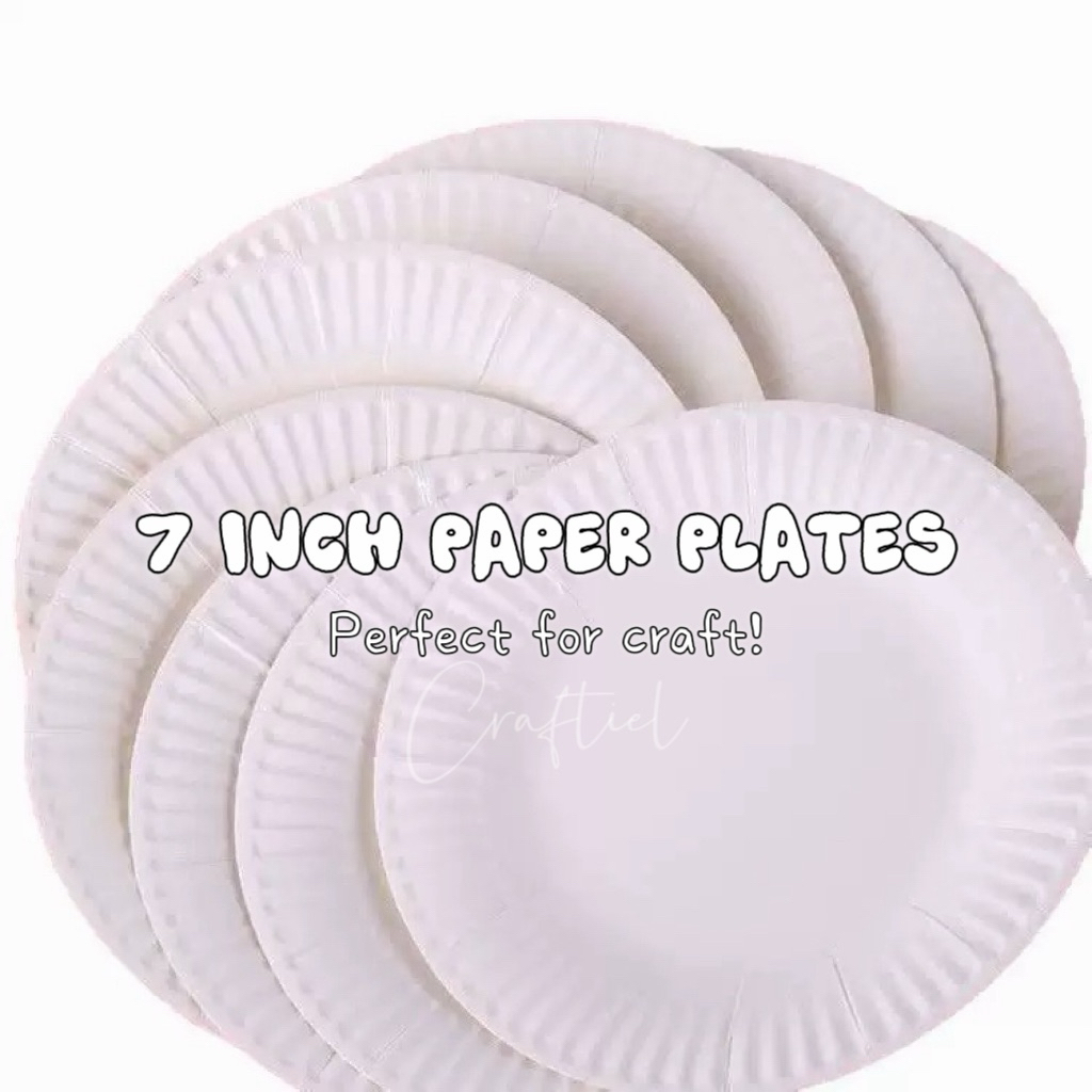 7 Inch White Paper Plates (20pcs)